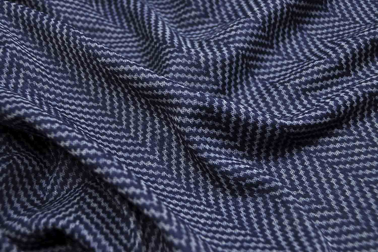 Jaquard jersey dunkelblau